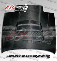 89-93 240SX B-Magic Carbon Fiber Hoods - Battle Series