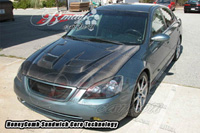 02-04 Altima B-Magic Carbon Fiber Hoods - Raiden Series