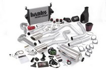 05-07 Ford F250 6.0L (Extended Cab/Short Bed), 05-07 Ford F350 6.0L (Extended Cab/Short Bed) Banks PowerPack System - Dual Exhaust (Black Stainless Steel Tips)