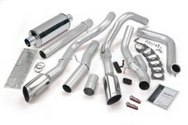 99-03 Ford F250 7.3L (Extended Cab/Short Bed), 99-03 Ford F350 7.3L (Extended Cab/Short Bed) Banks Monster Exhaust with Power Elbow - Diesel Duals (Chrome Stainless Steel Tips)
