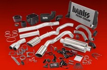 02-04 Chevrolet Silverado 6.6L LB7 (Extended Cab/Crew Cab/Long Bed) Banks Big Hoss Bundle - Single Exhaust (Chrome Stainless Steel Tip)