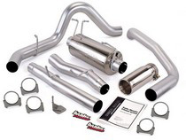 03-07 Ford F250 6.0L (Crew Cab/Short Bed), 03-07 Ford F350 6.0L (Crew Cab/Short Bed) Banks Monster Exhaust System (Black Stainless Steel Tip)
