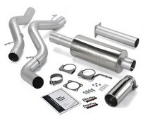 2006 Chevrolet Silverado 6.6L (Extended Cab/Long Bed), 2007 Chevrolet Silverado 6.6L (Extended Cab/Long Bed) Banks Monster Exhaust System (Black Stainless Steel Tip)