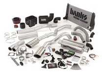 02-04 Chevrolet Silverado 6.6L LB7 (Extended Cab/Crew Cab/Short Bed) Banks PowerPack System - Dual Exhaust (Black Stainless Steel Tips)