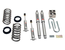 97-03 F-150 2WD Std / Ext Cab (Coils rated for V8 engine only), 97-03 F-250 Light Duty 2WD Std / Ext Cab (Coils rated for V8 engine only) Belltech Stage 2 Lowering Kit w/ Street Performance Shocks (Front Lowering: 4