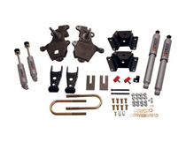 97-03 F-150 2WD Std / Ext Cab, Super Crew (Coils rated for V8 engine only), 97-03 F-250 Light Duty 2WD Std / Ext Cab (Coils rated for V8 engine only) Belltech Stage 2 Lowering Kit w/ Street Performance Shocks (Front Lowering: 2
