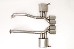 97-04 Corvette C5 B&B Performance PRT Exhaust System, Quad Oval Rolled Tips.
