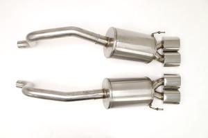 09-10 Corvette C6 B&B Performance Bullet Exhaust System, PRT X-Pipe Section w/ Resonators, Quad Oval Rolled Tips.