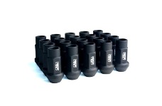 Universal BLOX Racing BX Street Series Lug Nuts - Street Series Forged Lug Nuts - Flat Black 12 x 1.5mm - Set of 20 (New Design)