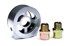 Universal BLOX Racing BX Oil Filter Block - Oil Filter Block Adapter Silver / For Oil Pressure / Oil Temperature