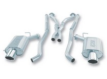 04-06 CTS-V 5.7L V8 MT RWD 4DR Borla Stainless Steel Cat-Back Exhaust System, Pipe Diameter 2.5