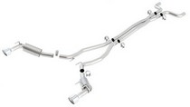 10-13 Chevrolet Camaro (SS 6.2L V8 Auto/Manual RWD) Borla Cat Back Exhaust - ATAK, Single Round Rolled Angle-Cut Lined