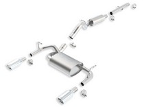 12-16 Jeep Wrangler (3.6L Automatic/Manual Trans 4Wheel Drive 2Door) Borla Cat Back Exhaust Touring - Single Split Rear Exit, Single Square Rolled Angle-cut 