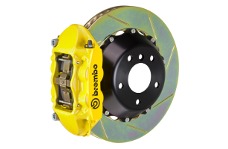 Universal Brembo BRB Big Brake Kits - Cayenne Turbo Rear GT BBK 4 Piston Cast 380x28 2pc Rotor Slotted Type-1- Yellow
