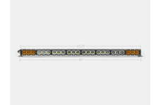 Universal Cali Raised CAL Switches - 43 Amber/White Dual Function Led Bar - Dual Function Wire Harness/Small Dual Function S