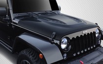 2007-2016 Jeep Wrangler Carbon Creations Power Dome Hood (Carbon Fiber)