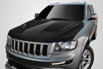 2011-2015 Jeep Grand Cherokee Diesel models require modification Carbon Creations SRT8 Look Hood (Carbon Fiber)
