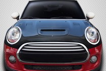 2014-2015 Mini Cooper Carbon Creations DriTech Racer Hood (Carbon Fiber)