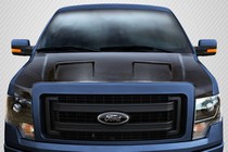 2009-2014 Ford F150 Carbon Creations DriTech Ram Air Hood (Carbon Fiber)