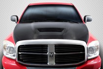 2002-2008 Dodge Ram 1500, 2003-2009 Dodge Ram 2500/3500 Carbon Creations DriTech SRT Look Hood (Carbon Fiber)