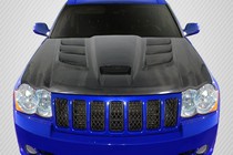 2005-2010 Jeep Grand Cherokee Carbon Creations DriTech Viper Look Hood, 1 Piece