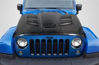 2007-2016 Jeep Wrangler Carbon Creations Viper Look Hood