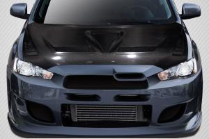 2008-2017 Mitsubishi Lancer / Lancer Evolution 10 Lancer Carbon Creations DriTech Race Hood - 1 Piece