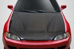 1992-1995 Honda Civic 2DR / HB Carbon Creations Vader Hood - 1 Piece