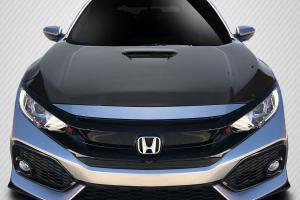 2016-2019 Honda Civic Carbon Creations Type R Look Hood - 2 Piece