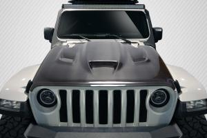 2019-2019 Jeep Wrangler Carbon Creations Hellcat Look Hood - 1 piece