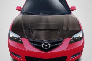 2004-2008 Mazda 3 4DR Carbon Creations M-Speed Hood - 1 Piece