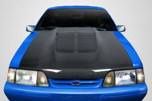 1987-1993 Ford Mustang Carbon Creations GT500 V2 Hood - 1 Piece