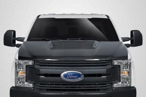 2017-2020 Ford Super Duty F250, 2017-2020 Ford Super Duty F350 F450 Carbon Creations Raptor Look Hood - 1 Piece