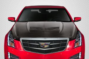 2013-2019 Cadillac ATS Carbon Creations V Look Hood - 1 Piece