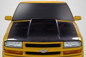 1994-2004 Chevrolet S-10, 1994-2004 GMC Sonoma, 1995-2004 Chevrolet Blazer, 1995-2001 GMC Jimmy, 1998-2000 GMC Envoy Carbon Creations Cowl Hood - 1 Piece