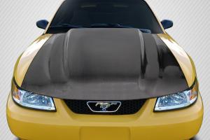 1999-2004 Ford Mustang Carbon Creations Cowl Hood - 1 Piece