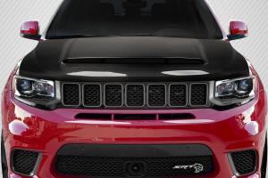 2011-2022 Jeep Grand Cherokee Carbon Creations Demon Look Hood - 1 Piece
