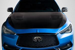 2016-2022 Infiniti Q60 Carbon Creations TS1 Hood - 1 Piece