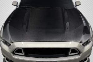 2015-2017 Ford Mustang Carbon Creations OEM Look Hood - 1 Piece