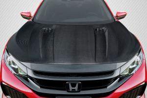 2016-2021 Honda Civic Carbon Creations Broman Hood - 1 Piece