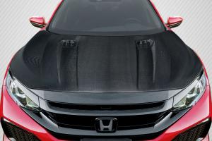 2016-2021 Honda Civic Carbon Creations Broman Hood - 1 Piece