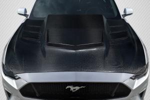 2018-2023 Ford Mustang Carbon Creations Interceptor Hood - 1 Piece