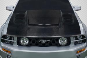 2005-2009 Ford Mustang Carbon Creations Interceptor Hood - 1 Piece