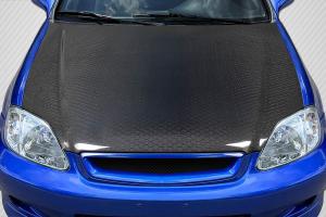1999-2000 Honda Civic Carbon Creations Geo6ix Dritech OEM Look Hood - 1 Piece
