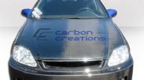 1999-2000 Honda Civic Carbon Creations OEM Style Hood (Carbon Fiber)