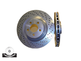 84-87 Pontiac Fiero Chrome Brakes Vented Brake Rotor - 246mm Outside Diameter - 5 Lugs (Silver)