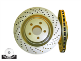 11-13 Ford Fiesta Chrome Brakes Vented Brake Rotor - 258mm Outside Diameter - 4 Lugs (Gold)
