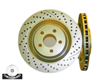 84-87 Pontiac Fiero Chrome Brakes Vented Brake Rotor - 246mm Outside Diameter - 5 Lugs (Gold)