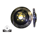 84-87 Pontiac Fiero Chrome Brakes Vented Brake Rotor - 246mm Outside Diameter - 5 Lugs (Black)