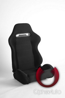 All Cars (Universal), All Jeeps (Universal), All Muscle Cars (Universal), All SUVs (Universal), All Trucks (Universal), All Vans (Universal) Cipher Racing Seats - Black Cloth